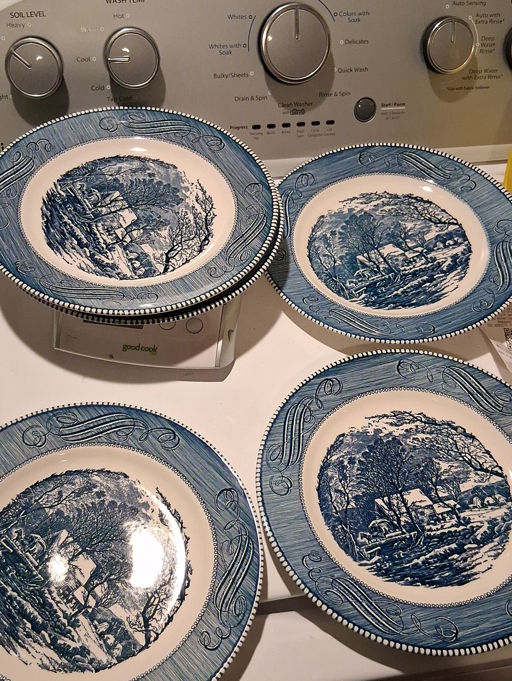 4 Royal 10”Currier& Ives “The Old Grist Mill”